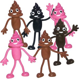 ArtCreativity Bulk Flexible Sensory Bending Poo Figure Toys (Set of 12) - 1 of 4