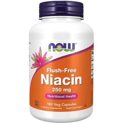 Flush Free Niacin 250mg by Now Foods  -  180 Capsule