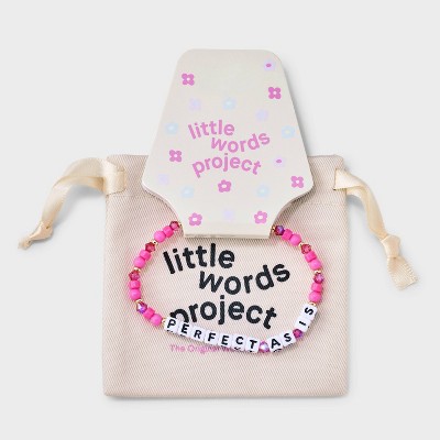 Little Words Project Perfect As Is Beaded Bracelet - Pink