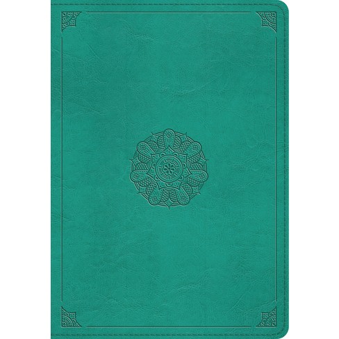 Esv Study Bible (trutone, Turquoise, Emblem Design) - (leather Bound ...