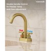 YAWWALK Centerset Bathroom Faucet with High Arc and 360° Swivel Spout, Double Handle - 4 of 4