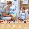 Vintage Floral Area Rug - Machine Washable Large Non-Slip Low Pile Soft Carpet for Living Room, Bedroom, Dining Room, Farmhouse, Nursery Apartment - 4 of 4