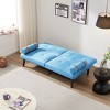NicBex Multi-Functional  Convertible Sleeper Chair,Soft Sofa Bed with Solid Wood Legs,Couches with Modern Style for Living Room,Blue - 4 of 4
