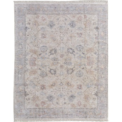 Caldwell Transitional Floral & Botanical Ivory/Tan/Blue Area Rug
