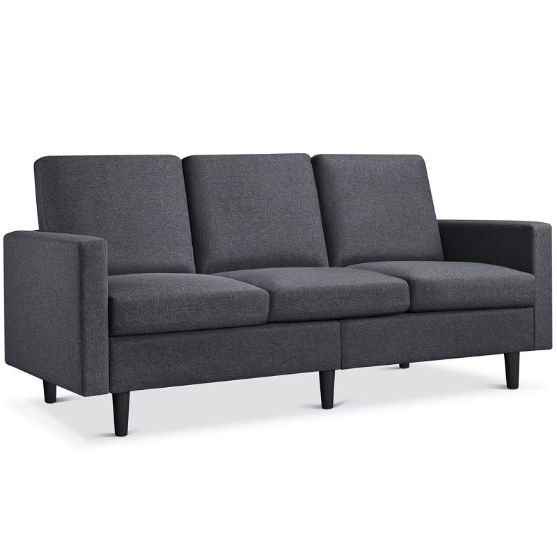 Yaheetech Modern Loveseat Sofa Upholstery Fabric 3-Seater Sofa Couch-Gray, 1 of 10