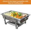 6 Pack Full Size Hotel Pan Steam Table Pan, [NSF Certified] Catering Food Pan Commercial Stainless Steel 2.5 Inch Deep Anti-Jamming - 3 of 4