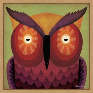 Amanti Art Owl by Ryan Fowler Canvas Wall Art Print Framed 16-in. x 16-in. - 1 of 4