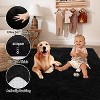 Acekool Fluffy Washable Shag Area Rug with Non-Slip Backing, Soft Plush Solid Carpet for Bedroom, Living Room, Dorm, Gray5x8 - 4 of 4