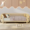 KWPZQEB Platform Bed, Wooden Montessori Bed Frame with Iron Safety Rails, Low Platform Day Bed, Space Saving Corner Kids Beds, Easy Assembly - 2 of 4
