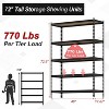 5-Tier Storage Shelves, Heavy Duty Metal Shelving Unit, Adjustable Garage Utility Storage Rack for Warehouse Kitchen Basement, 48" L x 18" W x 73" H - 2 of 4
