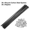 Unique Bargains 14G Bicycle Carbon Steel Spoke with Nipples Black 36 Pcs - 4 of 4