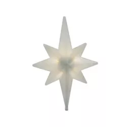 Brite Star 14.5" Warm White Winter Frost LED Bethlehem Star Christmas Tree Topper - Clear Lights