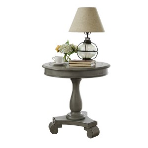 NicBex Modern 26" Small Round Coffee Table with Wood Frame for Living Room and Bedroom - 1 of 4