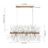 Rennnsan Arquesa 15"W 9-Light Sputnik Dandelion Crystal Modern Glam Dimmable Kitchen Island Pendant in Silver&Gold - 3 of 4