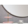 Elegant Lighting Metal frame round mirror with decorative hook 42 inch in White - 4 of 4