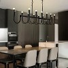 BAOURE 14-Light Gold Industrial Chandelier - 78.74" Rustic Kitchen Island Lighting-  Farmhouse Linear Chandeliers for Large Kitchen Islands & Dining - 3 of 4