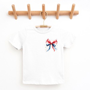The Juniper Shop Patriotic Bow Star Coquette Youth Short Sleeve Tee - 1 of 4