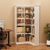 72" L-Shaped 5-Tier Corner Bookshelf, Wood Bookcase with Anti-Tip Safety for Living Room & Office - 4 of 4