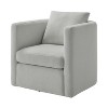 TiramisuBest Light Grey Performance Fabric Swivel Barrel Chair - 4 of 4