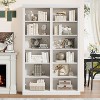 74.5" Tall 6-Tier Bookshelf - Extra Wide Design w/ 12 Cubbies for Living Room & Office - 2 of 4