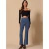 INSPIRE CHIC Women's Casual High Waist Wide Legs Bell Bottom Flared Long Pants - 3 of 4