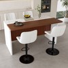 CAVINAS 21"-29" Sleek Counter Height Bar Stools,Set of 2,360°Swivel Counter Stools with Mid Back,Soft Knit Fabric and Sturdy Iron Base - 2 of 4