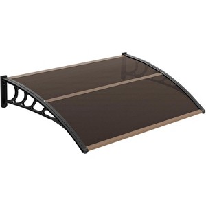 VINGLI Window Awning Door Canopy, 40" x 40" Awnings for Doors Polycarbonate Cover - 1 of 4