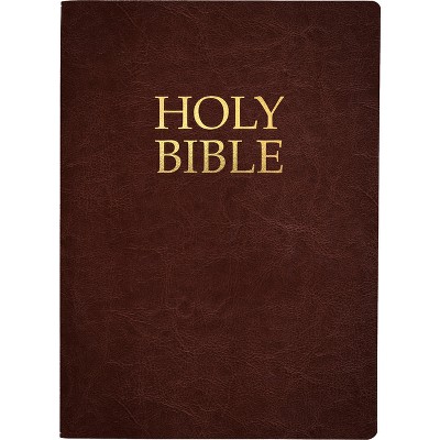 Kjver Holy Bible, Large Print, Mahogany Genuine Leather, Thumb Index ...