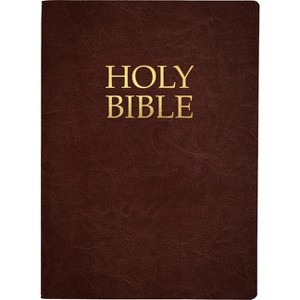 Kjver Holy Bible, Large Print, Dark Mahogany Genuine Leather, Thumb Index - (King James Version Easy Read Bible) by  Whitaker House (Leather Bound) - 1 of 1