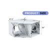 Hexagonal Coffee Table with Multi-Hole Storage,31.5"W 25"W Modern Wood Grain Marble Pattern MDF Center Table for Living Room-Baofuwish - 4 of 4
