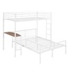 NicBex Twin Over Full Bunk Bed with Safety Guardrail and Desk,Metal Loft Bed with Ladder,Modern Bunk Beds,Noise Reduced Bunk Beds for Bedroom - 2 of 4