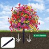 2-Pack Artificial Bushes with Ground Spikes, UV Resistant Fake Shrubs for Outdoor Garden, Realistic Fabric Plants for Porch Patio Decor - 3 of 4