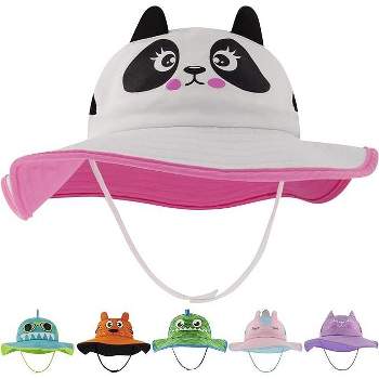 Addie & Tate Kid's Sun Hat for Boys and Girls with UV Protection, Toddlers and kids Ages 4-7 Years (Panda)
