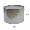 Okak Side Table Set of 2 Outdoor/Indoor, Modern Metal End Table CoffeeTable Decorative Garden Table for Living Room Yard Balcony - 3 of 4