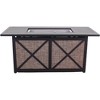 Courtyard Casual Santa Fe 5 pc Rectangle Fire Pit Set with Wicker Spring Chairs  Includes One Rectangle Fire Pit and Four Wicker Spring Chairs - 4 of 4