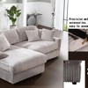 Modern CorduroyCorner sofa Sleeper Sofa Couch With Comfy Deep Seat and 6 Pillows - 2 of 4