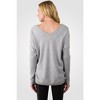 J CASHMERE Women's 100% Cashmere Slouchy Dolman Sleeve Double V Neck Sweater - 2 of 4