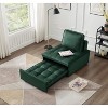 Kumasinova Velvet Sofa Bed,Convertible Sleeping Sofa Bed with Removable Back and Pillow,Recliner Couch Bed for Living Room,Apartment,Office - 2 of 4