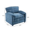 NicBex 38" Giant Bean Bag Chair,Chenille Comfy Chair with Thick Comfort Cushions,Bean Bag Chairs for Adults with Wide Seat,Living Room Furniture - 3 of 4