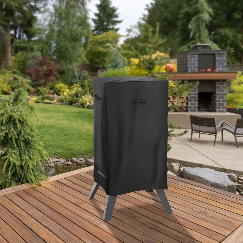 Pure Grill 30-inch Smoker BBQ Grill Cover for Electric Vertical Smokers, Universal Fit Cover 19" x 17" x 30", 5 of 8