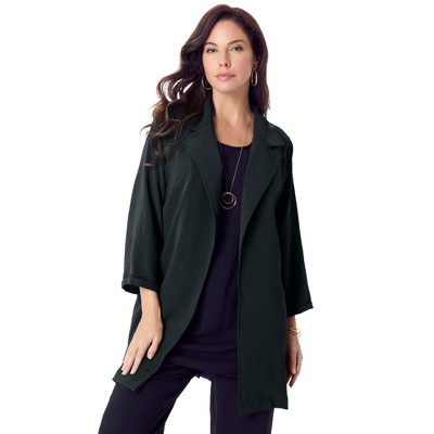 Roaman's Women's Plus Size Open Front Blazer