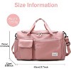 Travel Duffel Bag with Shoes Compartment Sports Gym Bag with Dry Wet Separated Pocket, Overnight Bag Weekender Bag Training Handbag Yoga Bag - 3 of 4