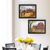 2Piece Vignette Autumn Red Barns Black Framed Wall Art for Living Room,Home Decor, Bedroom Wall Art by Billy Jacobs - 2 of 4