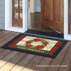 Briarwood Lane Doormat 30x18 Indoor Outdoor Poinsettia Wreath Christmas For Christmas Doormat - 3 of 4