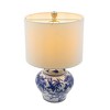 D12x19.3" Blue and White Ceramic Vase Lamp - 2 of 4