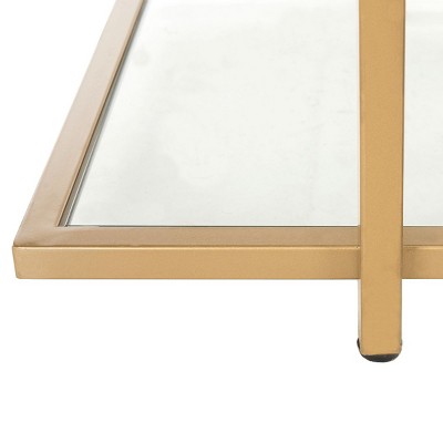 Francis 5-Tier Gold and Clear Glass Etagere