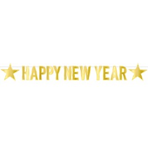 Beistle Happy New Year Streamer, 13" x 6' & 13" x 9', (1/Pkg) - 1 of 4