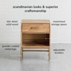 MH London Etna 23" Solid Wood and Iron Nightstand with Drawer - Natural - 4 of 4