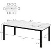 70.9 Inch Long Dining Table for 4-6 People, Modern Industrial Dining Room Table, Large Rectangle Wood Kitchen Table, with Metal Legs - 2 of 4