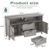 TV Stand for 55 Inch TV, Farmhouse Barn Door Modern Entertainment Center,Tall TV Console and Ideal Media Storage - 3 of 4